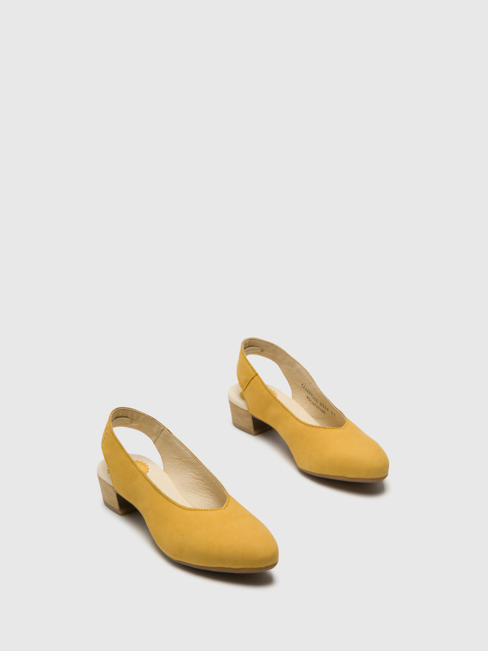 Fly London Yellow Sling-Back Pumps Shoes